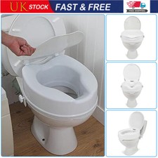 2/4/6 Inch Elevated Toilet Seat for Adults, Toilet Raiser for Elderly Disabled
