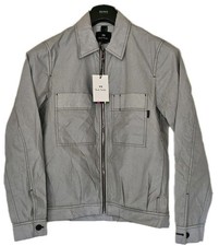 PAUL SMITH Harrington Jacket Mens M Reg Pale Green Rubberised Lightweight £375