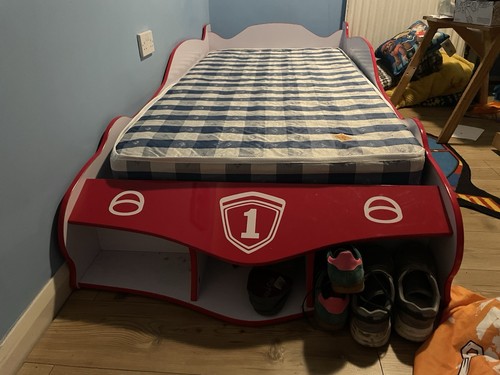 Boys racing car bed - racing,