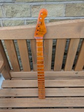 replacment strat nec, gloss roasted maple, unbranded