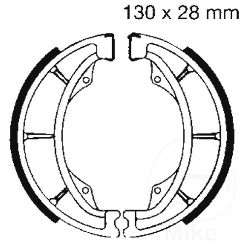Ebc brake shoes grooved - brake, +
