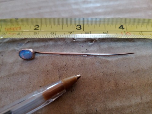 Longer stick pin - longer, opal