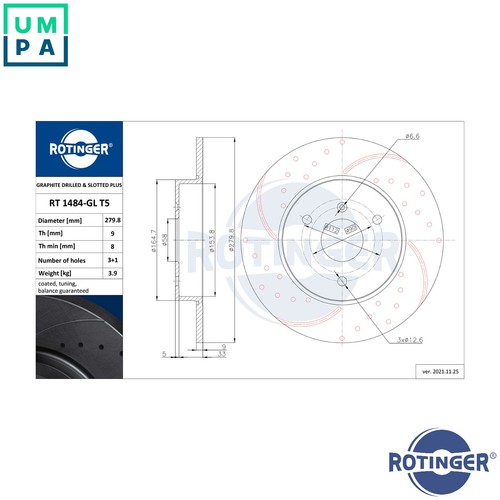 Brake disc 1484 gl - disc, 1484-gl