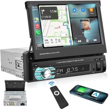 Single 1 Din 7" Flip-out Car