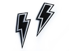 2 x Lightning Strike Iron on