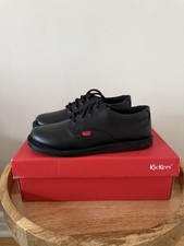 BNIB kickers Derby black smart Leather Shoes Size 3 / 36 school formal 