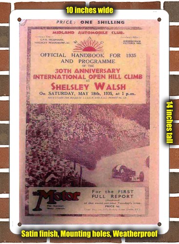 Metal sign 1935 shelsley - -,