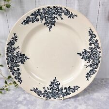 Antique French Terre de Fer Louis XV HB & Cie LARGE Dinner Plate.  27cm / 10.75"