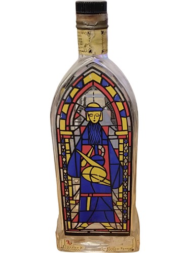 Vintage glass bottle stained - glass,