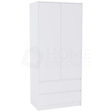Clearance Vida Designs 2 Door 2 Drawer Wardrobe, White (2)