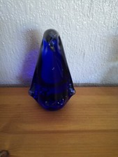 Large Glass Blue Penguin /