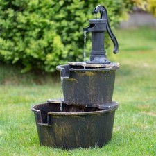 2-Tier Barrel Water Fountain