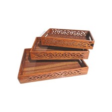 Set Of Three handmade carved
