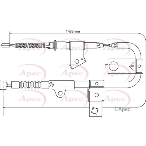 Apec handbrake cable right - handbrake,