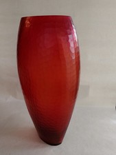 Vintage Handblown Orange/ Red