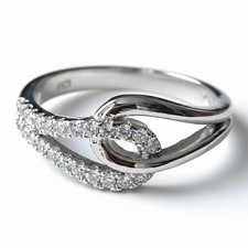 Silver Intertwined Diamante