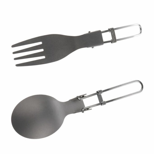 Titanium portable folding - folding, fork