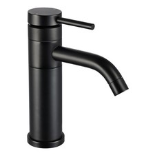 Peppermint Matte Black Basin Mixer Tap Single Lever Bathroom Sink Tap