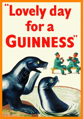 Vintage poster guinness - vintage, seal