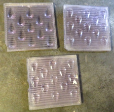 Vintage Luxfer Glass Raindrop Tiles (Frank Lloyd Wright design) (chipped)