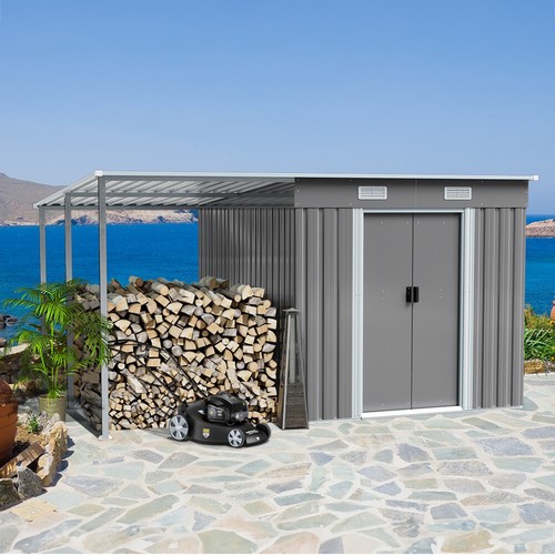 Bike log shelter steel - log, garden
