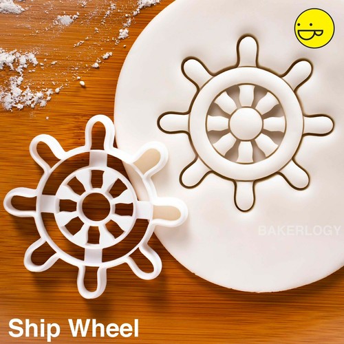 Ship wheel cookie cutter - ship,