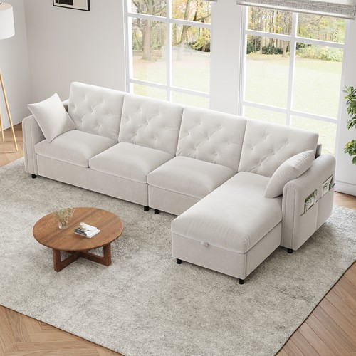 Modern velvet shaped - velvet, l-shaped