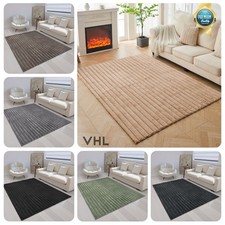 Faux Fur Rug Non Slip Striped