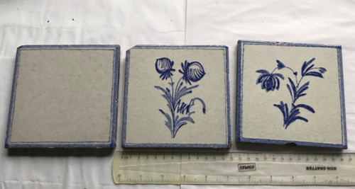 Reclaimed glazed wall - reclaimed, floral