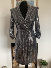 Zara Silver Sequin Metallic