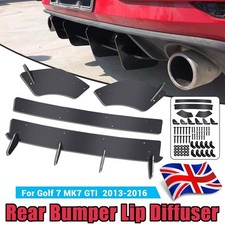 Rear Blade Shark Fin Diffuser Spoiler Splitter Body Kit Lip For VW Golf 7 MK7 R