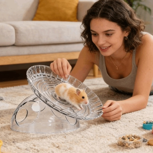 Plastic hamster exercise wheel - exercise,