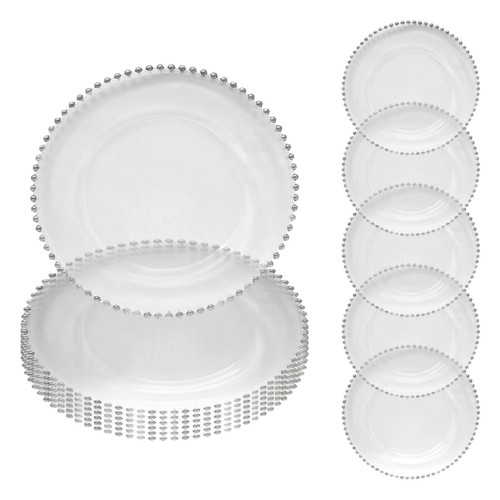 Glass charger plates christmas - glass,