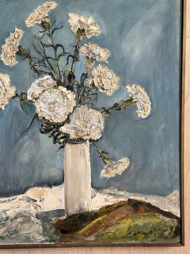 White carnations canvas - white, art