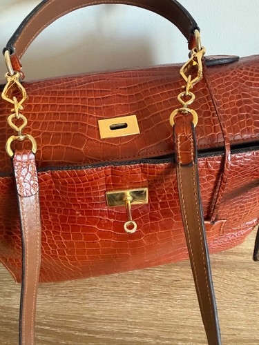 Lancel brown mock croc - lancel,