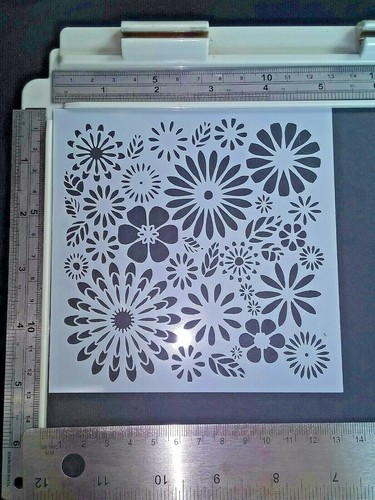 Flower floral stencil - floral,