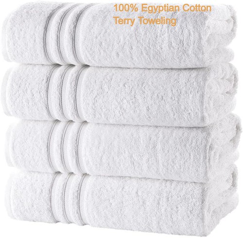 Large white bath towels - 4x,