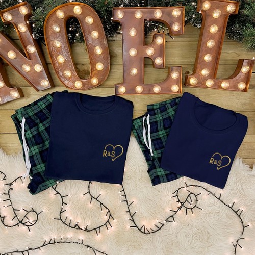 Personalised couples pyjamas - personalised,