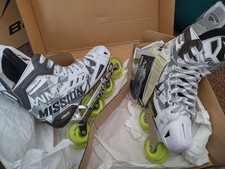 Bauer Mission Inhaler WM03 Inline Roller Hockey Skates size UK 8.5E VGC