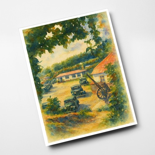 Print the beach cafe - -,