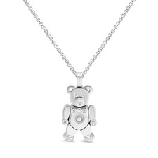 Chopard Diamond Teddy Bear Pendant On Chopard Necklace