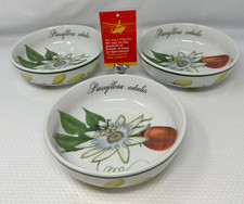 Apilco Elysian Garden Ronald Van Ruyckevelt Designed 6 inch Bowls x 3       AC12