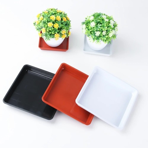Flower pot square plastic - flower,