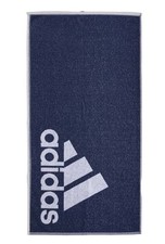 adidas Navy Towel Small Sports Gym 100cm X 50cm NS 100% Cotton GM5820 B Grade