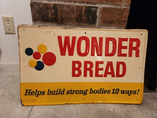 1950s wonder bread metal tin - wonder,