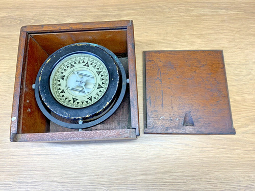 Antique maritime compass john - antique,