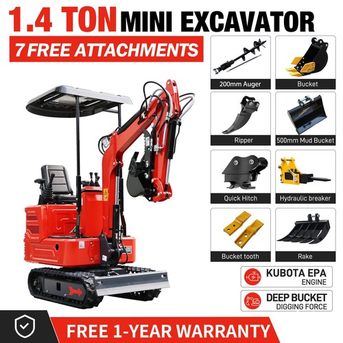 Ton mini excavator kubota - ton,