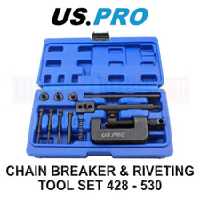 US PRO Tools Chain Breaker & Riveting Tool Set 428-530 6826