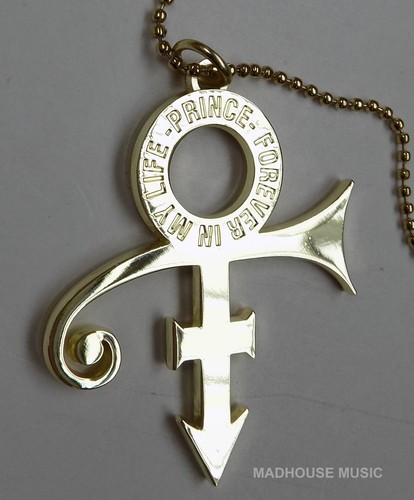 Prince gold symbol chain - gold,