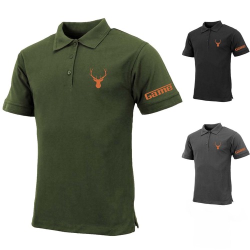 Mens game printed stag logo - printed,